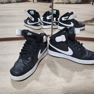 Nike Black and White High-Top Sneakers